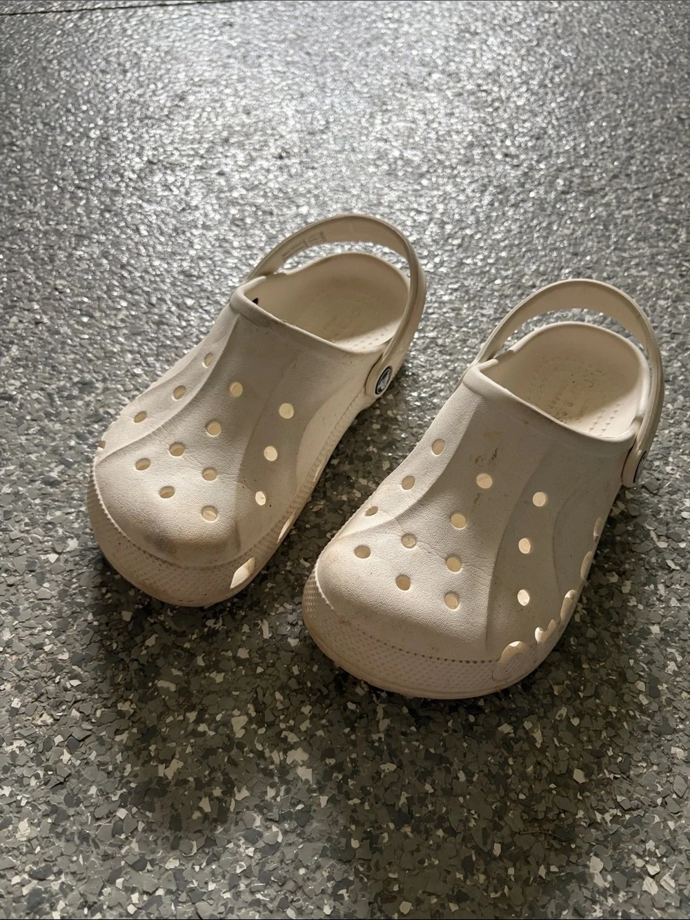 Kids White Slip-On Croc Shoes